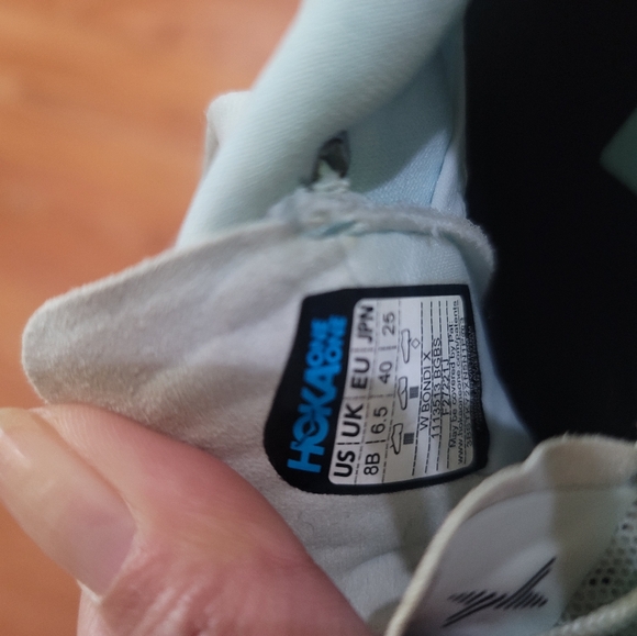 Hoka Bondi X Size 8B Womens Mint green Shoes - Picture 7 of 8